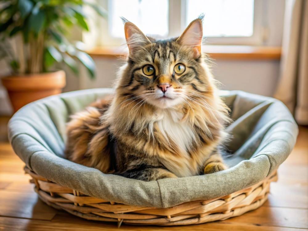 Chat maine coon à Falicon